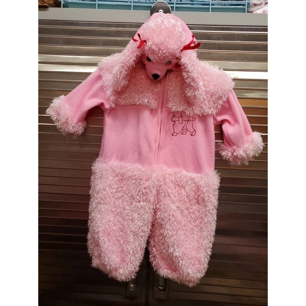 Toddler Pink Poodle Hooded Costume Outfit